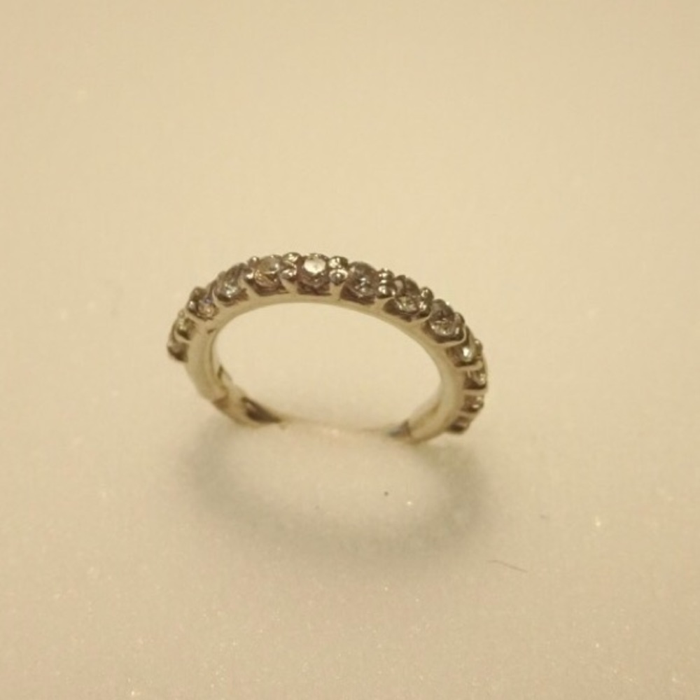 BVLA white gold czs nose septum ring clicker